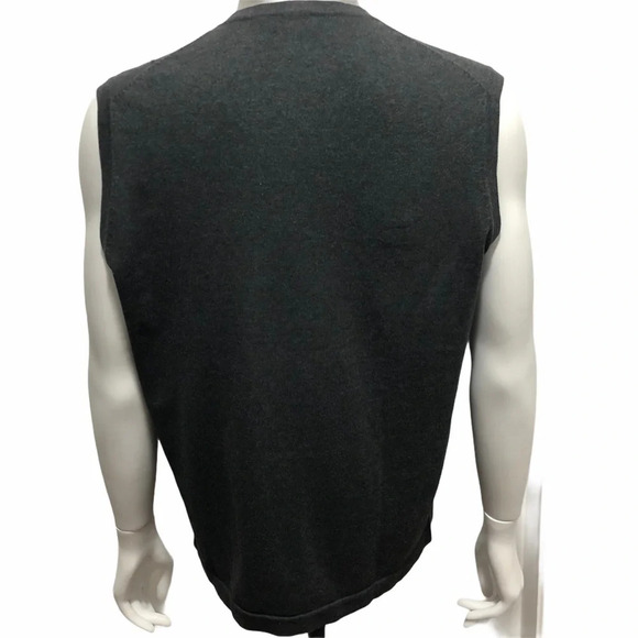 Men’s Mexx V-Neck Charcoal Sweater Vest Grey Size Large - Picture 3 of 5